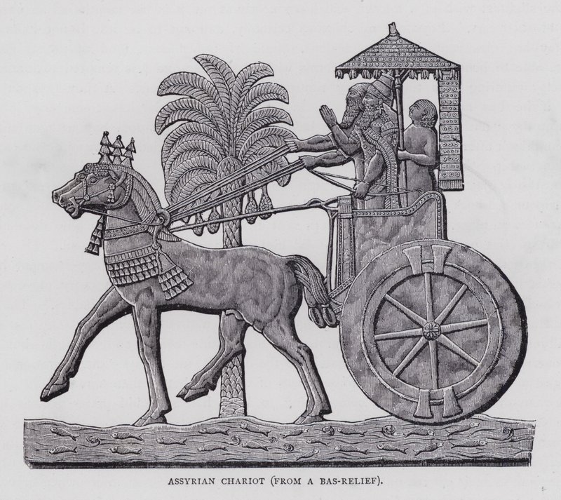 Asur Arabası (gravür) by English School