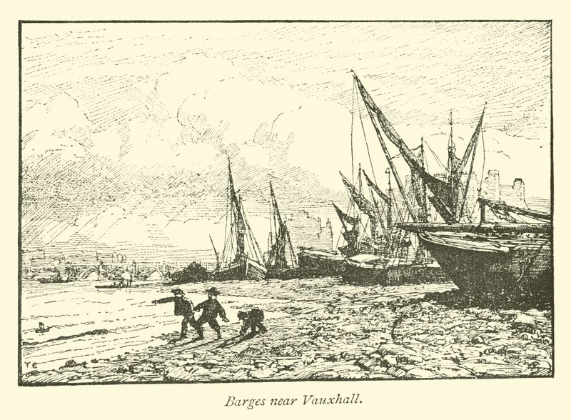 Vauxhall yakınlarındaki mavnalar by English School