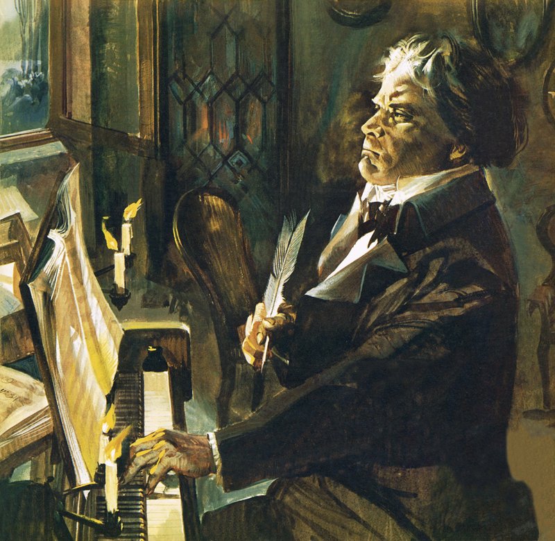 Piyano başında Beethoven by English School