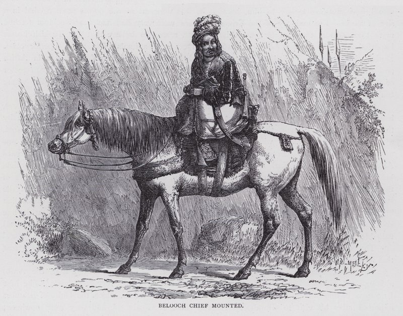 Belooch Baş Üstü (gravür) by English School