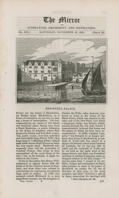 Bridewell Sarayı by English School