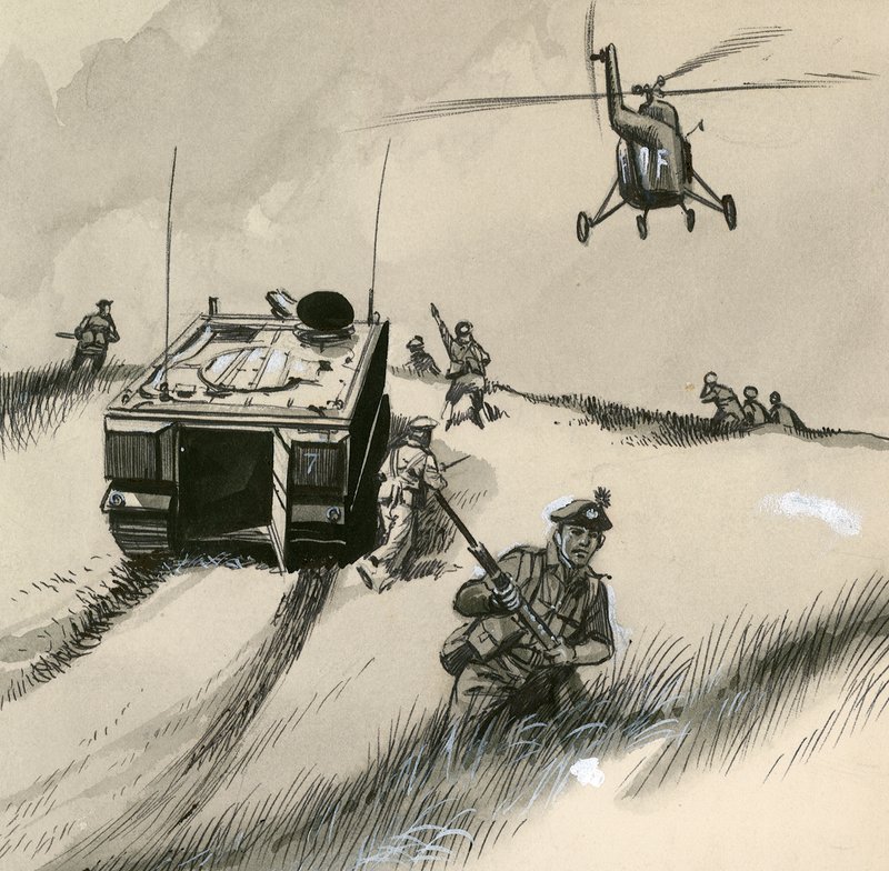 British soldiers of the 1960s by English School