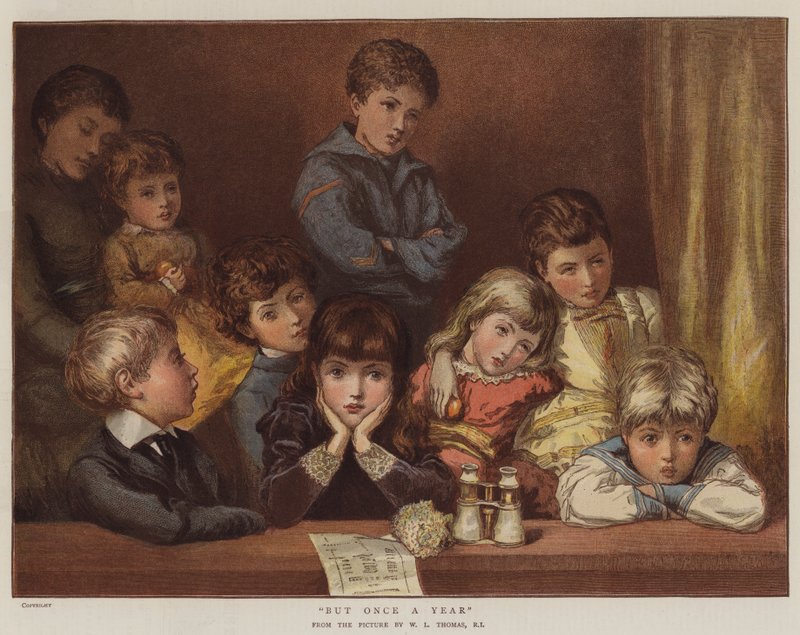 Ama Yılda Bir (chromolitho) by English School