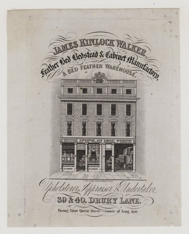 Dolap Üreticisi, James Kinlock Walker, ticari kart by English School