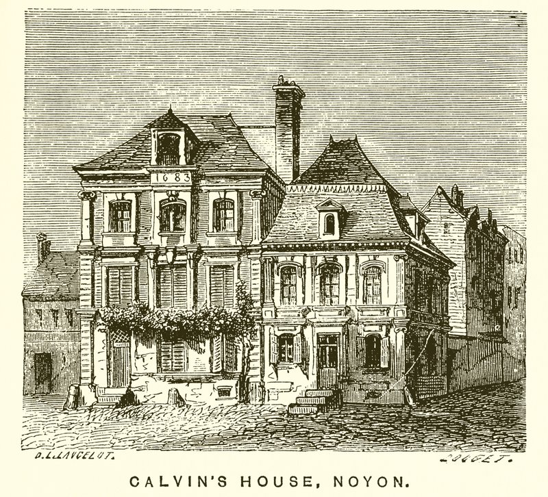 Calvins Evi, Noyon by English School