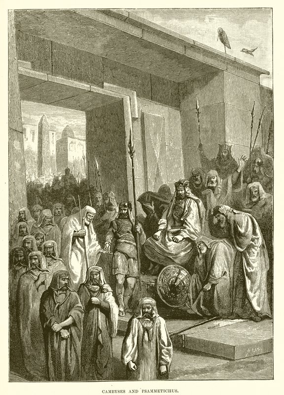 Kambises ve Psammetichus by English School
