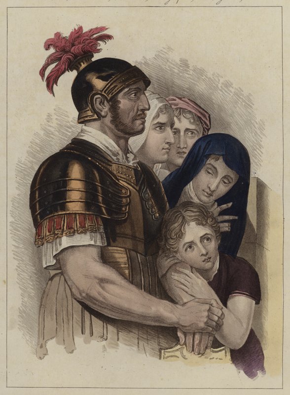 Centurion ve ailesi (renkli taş) by English School