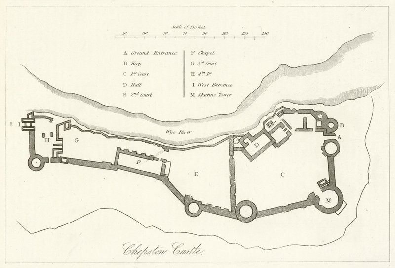 Chepstow Kalesi (gravür) by English School
