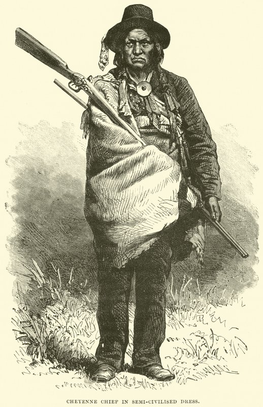 Cheyenne Chief yarı uygar elbiseli by English School