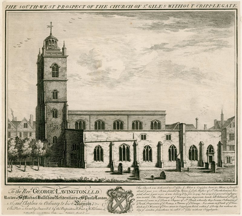 Cripplegate Olmadan St Giles Kilisesi, Londra by English School