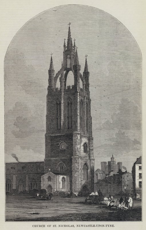 St Nicholas Kilisesi, Newcastle-upon-Tyne (gravür) by English School