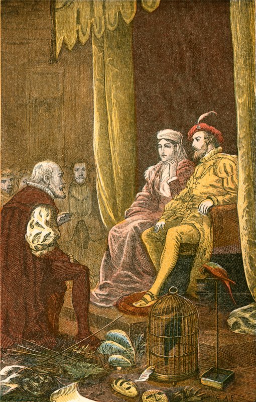 Ferdinand ve Isabella tarafından alınan Columbus by English School