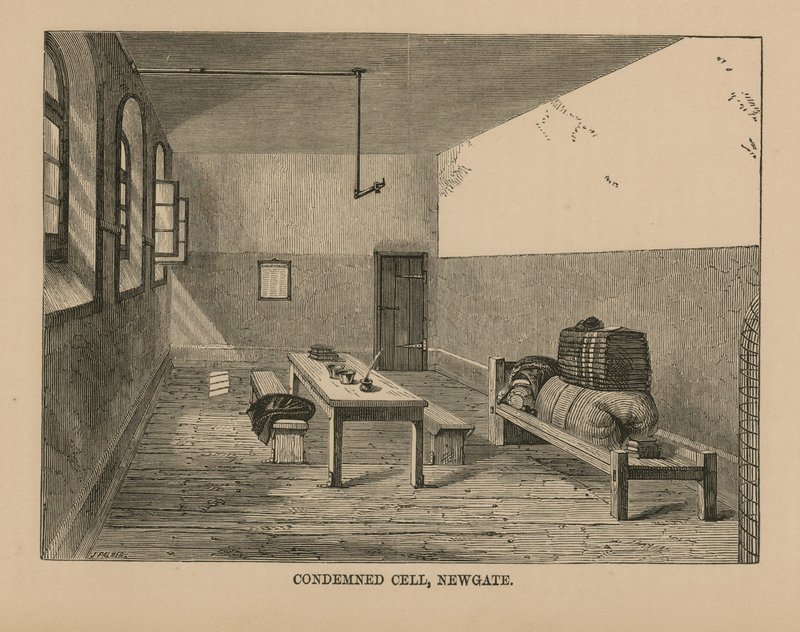 Newgate Hapishanesinde mahkum hücre by English School