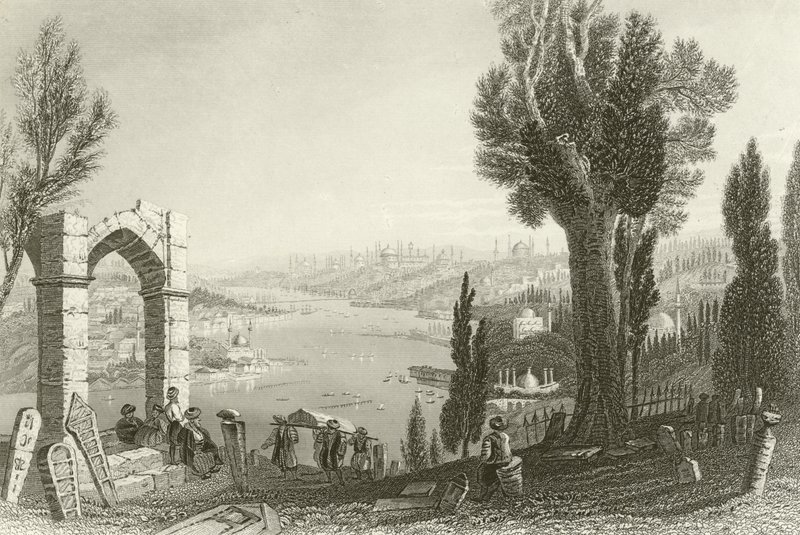 Konstantinopolis, (Ve Haliç) by English School