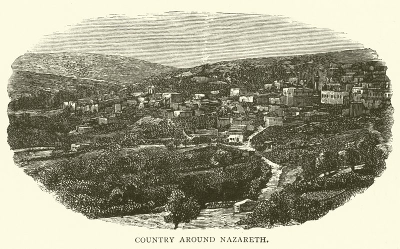 Nasıra çevresindeki ülke (gravür) by English School