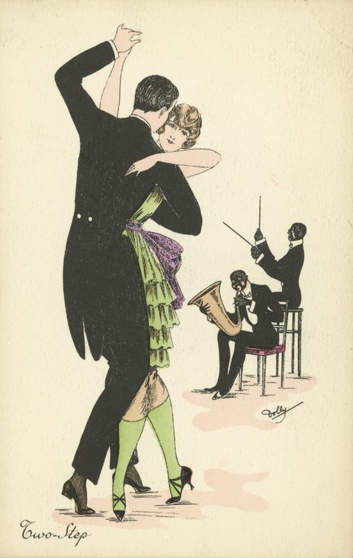 İki Adım dansı yapan çift (renkli taş) by English School