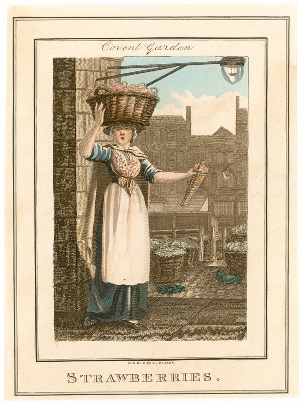 Covent Garden. Çilekler by English School