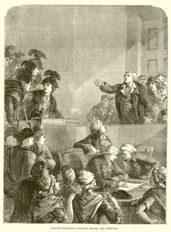 Danton Mahkeme önünde kendini savunuyor by English School