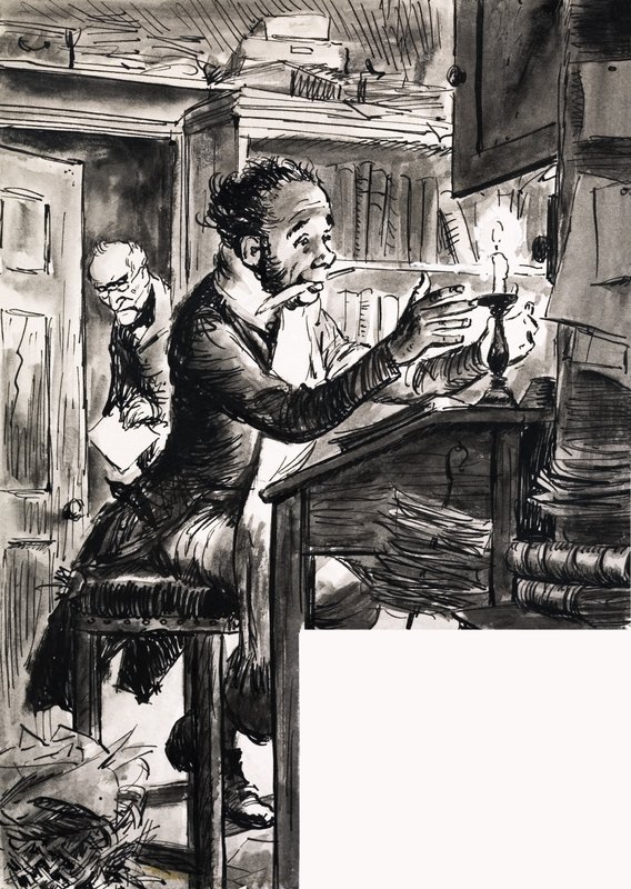 Dickensian katip by English School