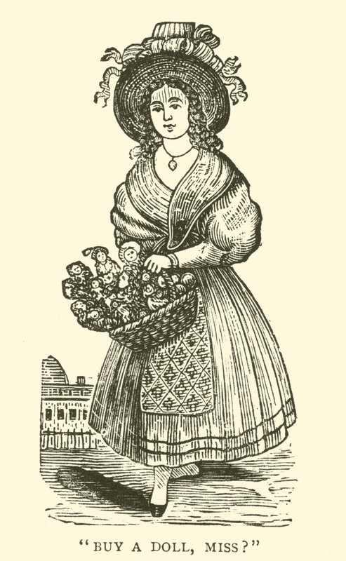 Bebek satıcısı (tahta baskı) by English School