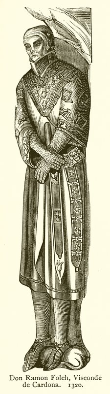 Don Ramon Folch, Cardona Vikontu. 1320 by English School