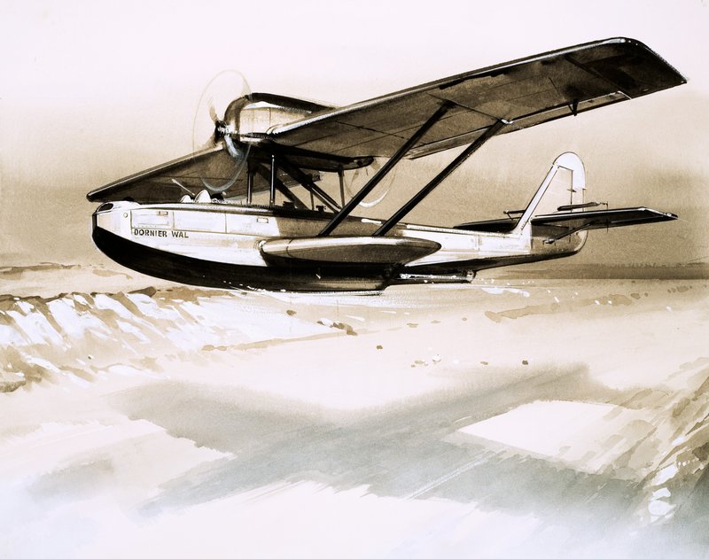 Dornier Wal, çift motorlu Alman uçan tekne by English School