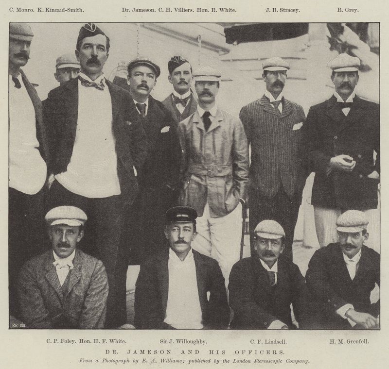 Dr Jameson ve Görevlileri (gravür) by English School