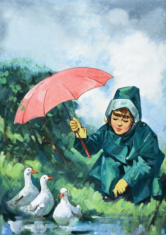 yağmurda ördekler by English School
