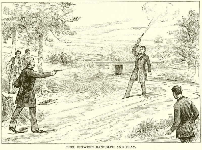 Randolph ve Clay arasındaki düello by English School