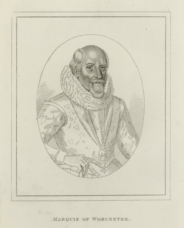 Edward Somerset, Worcester Markisi (gravür) by English School
