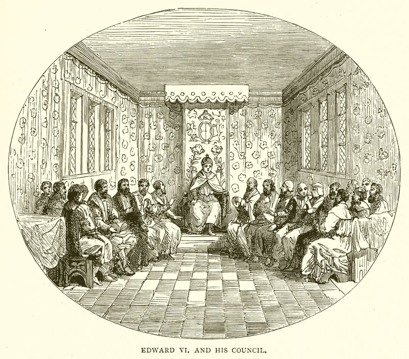 Edward VI ve Konseyi by English School