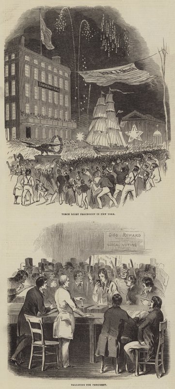 Amerikan Başkanının Seçimi (gravür) by English School