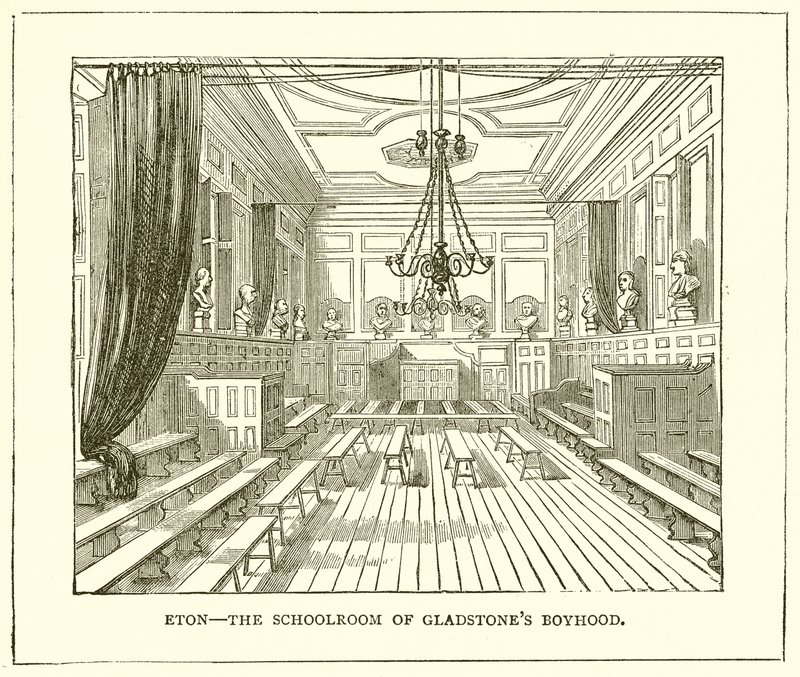 Eton - Gladstones Çocukluğunun Okul Odası by English School