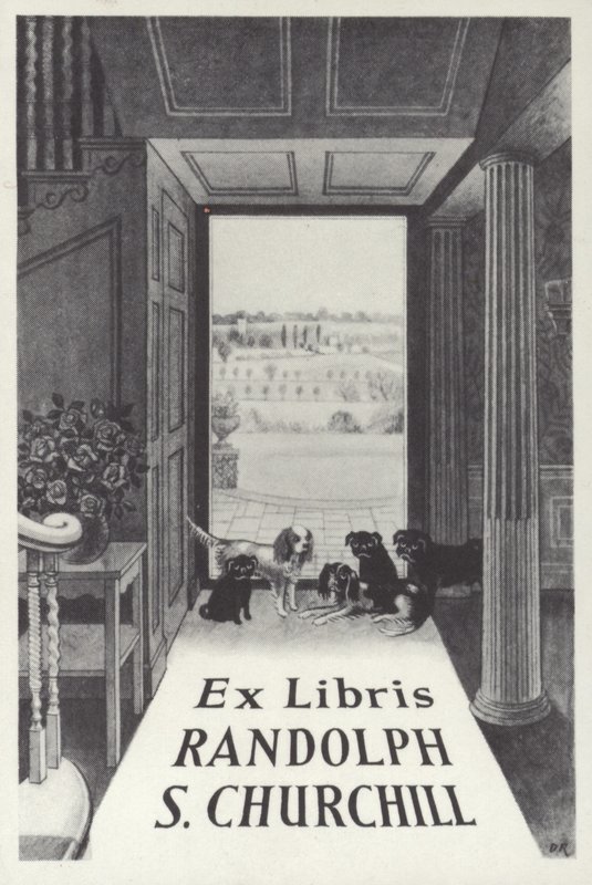 Eks Libris Randolph S Churchill by English School