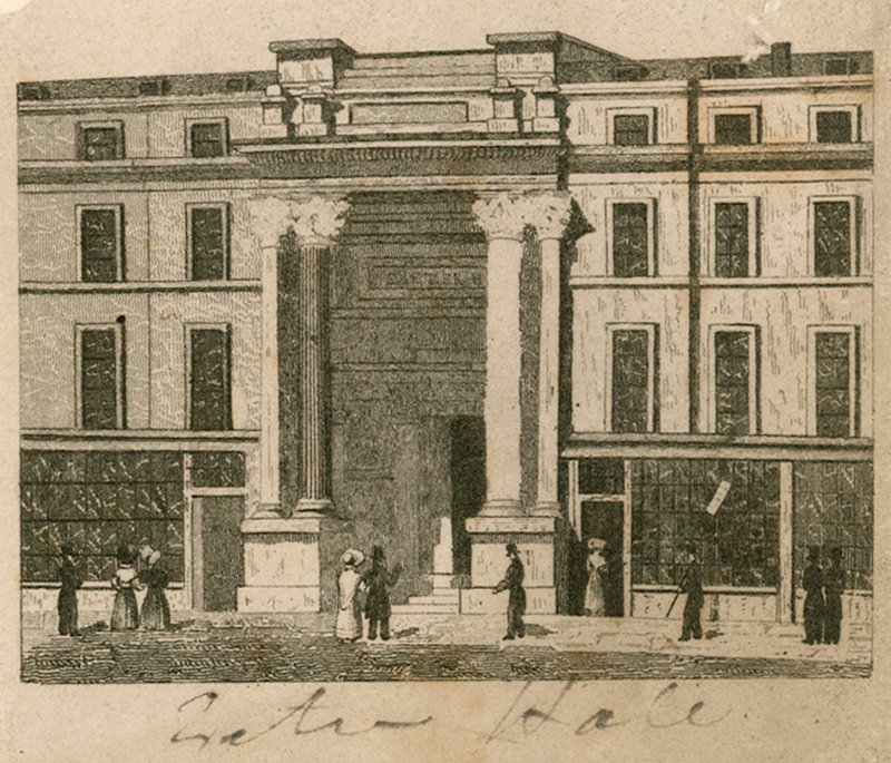 Exeter Salonu, Strand, Londra; kanıt by English School