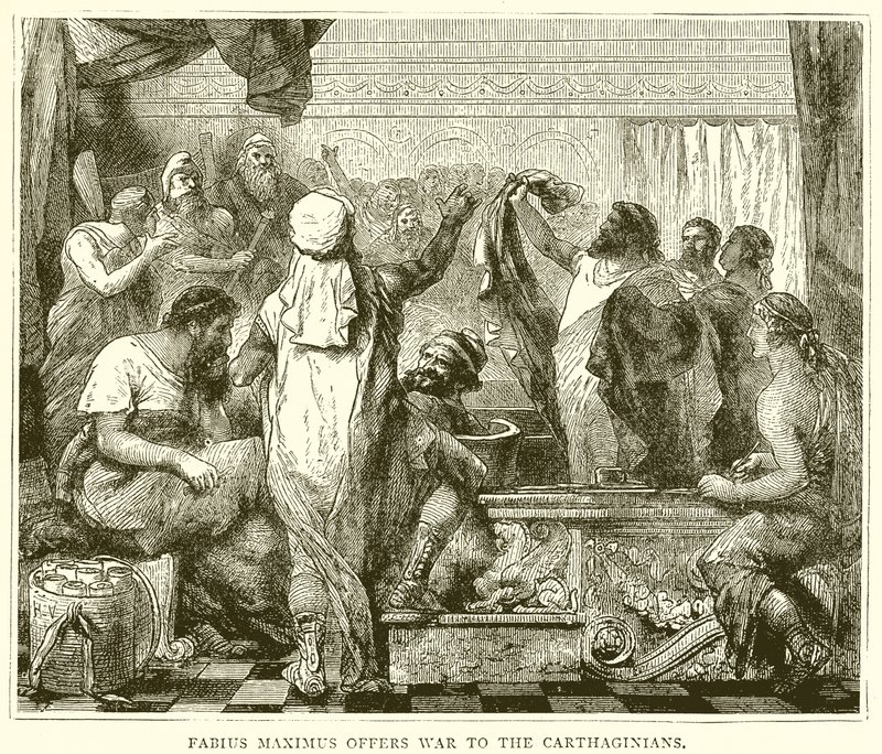 Fabius Maximus Kartacalılara Savaş sunuyor by English School