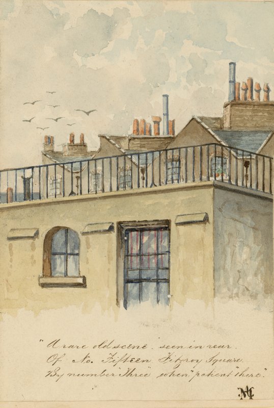 Fitzroy Meydanı (kağıt üzerinde wc) by English School