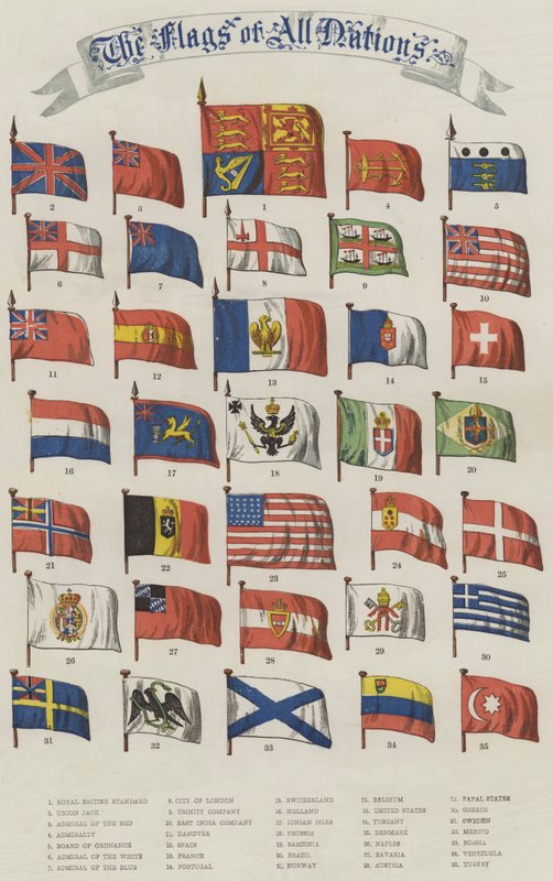 Tüm Ulusların Bayrakları (chromolitho) by English School