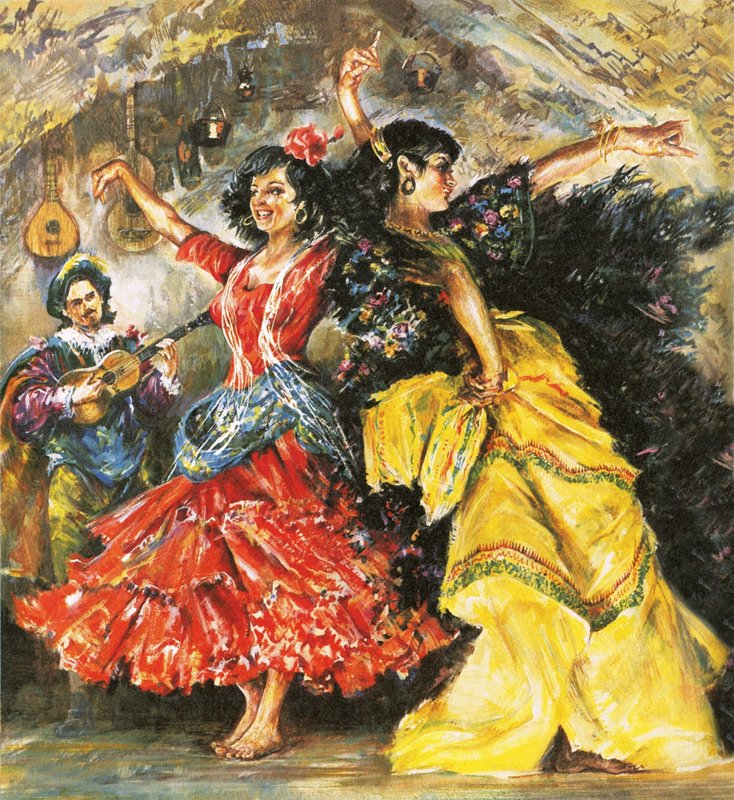 Flamenko dansçıları by English School