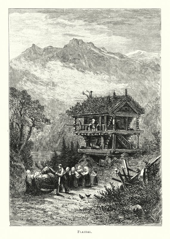 Flatdal (gravür) by English School