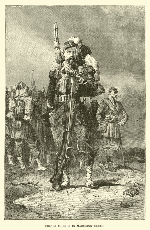 Fransız askeri yürüyen düzende by English School