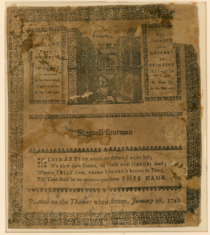 1740 Frost Fuarı. Hatıra Eşyası by English School