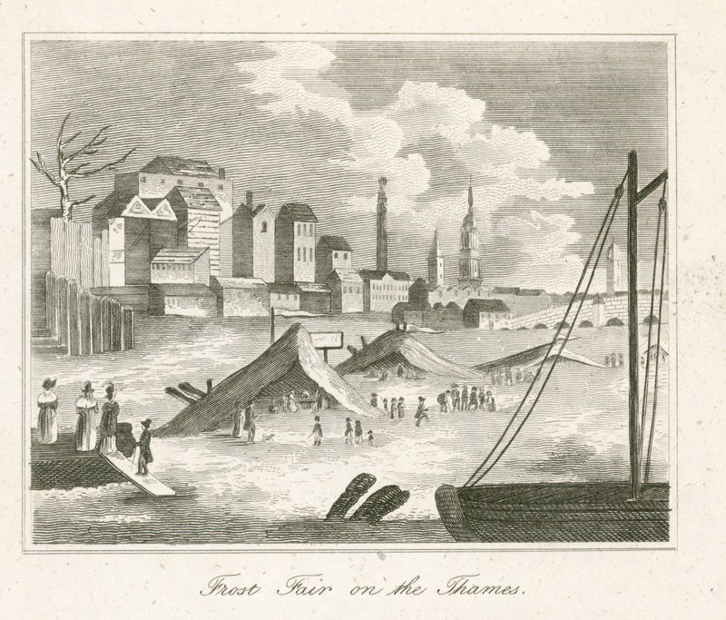 Thames üzerinde Frost Fuarı by English School