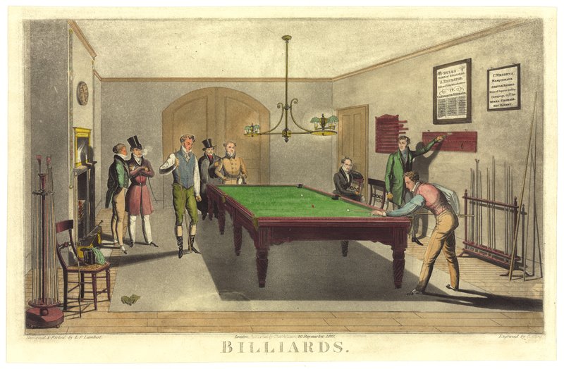 Bilardo Oyunu, 1827 by English School