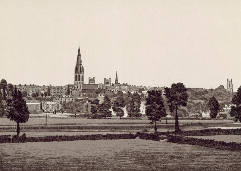 Exeter#39;in Genel Görünümü (litho) by English School