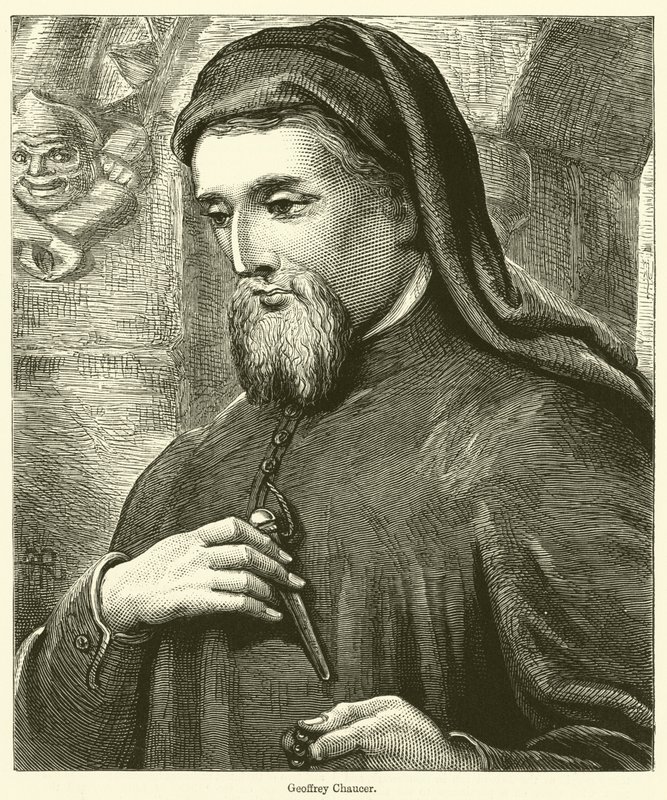 Geoffrey Chaucer (gravür) by English School