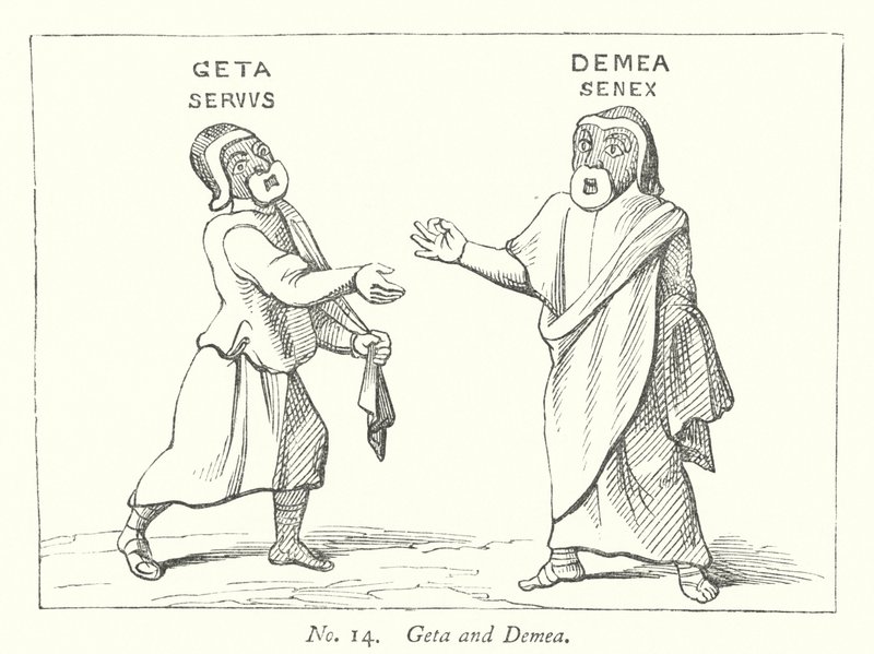 Geta ve Demea (gravür) by English School