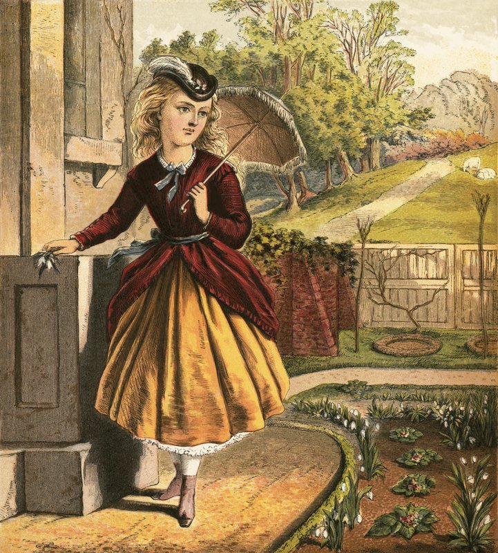 şemsiye ile kız by English School