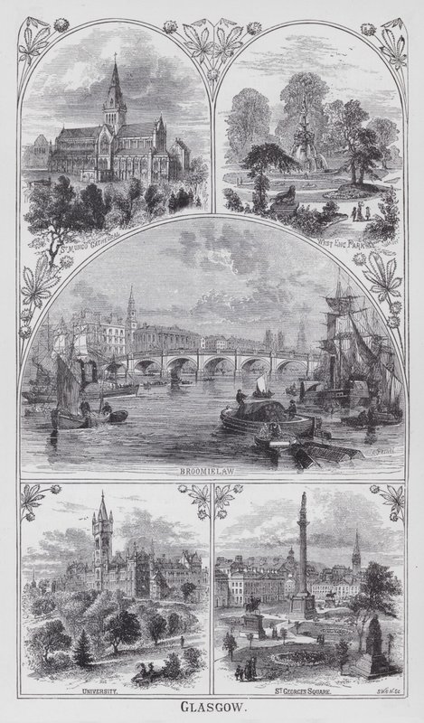 Glasgow (gravür) by English School