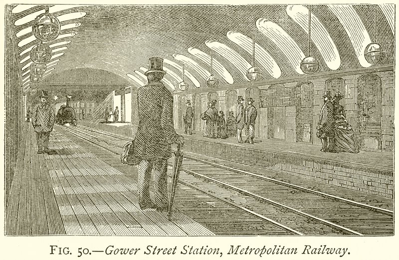 Gower Street İstasyonu, Metropolitan Demiryolu by English School